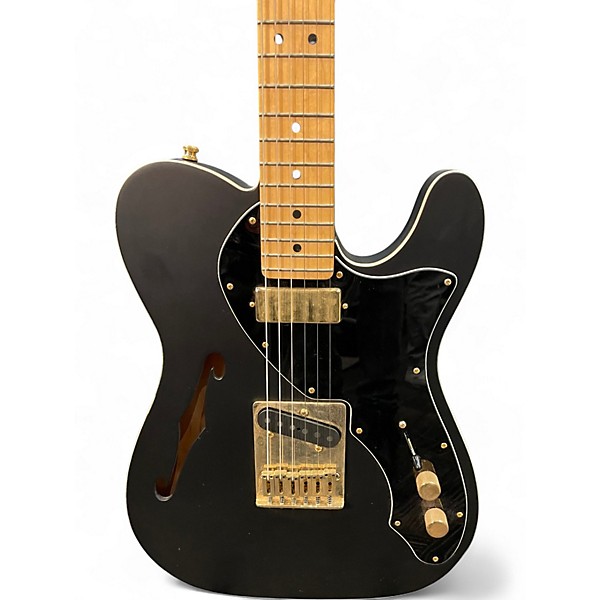Used Fender LTD Deluxe Telecaster Thinline Satin Black Hollow Body Electric Guitar