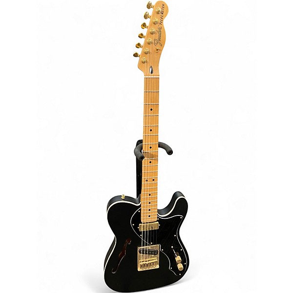 Used Fender LTD Deluxe Telecaster Thinline Satin Black Hollow Body Electric Guitar