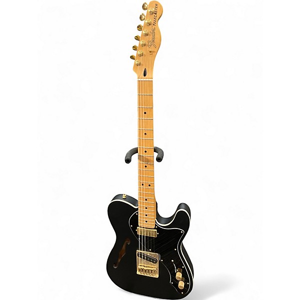 Used Fender LTD Deluxe Telecaster Thinline Satin Black Hollow Body Electric Guitar
