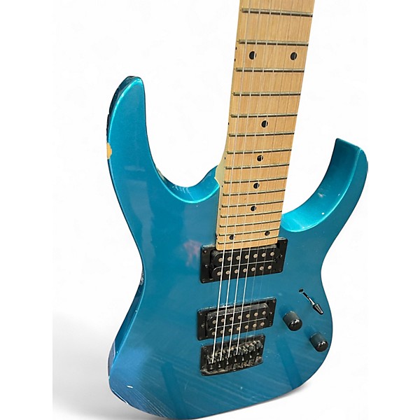 Used Ibanez GRG7221M GIO Metallic Light Blue Solid Body Electric Guitar