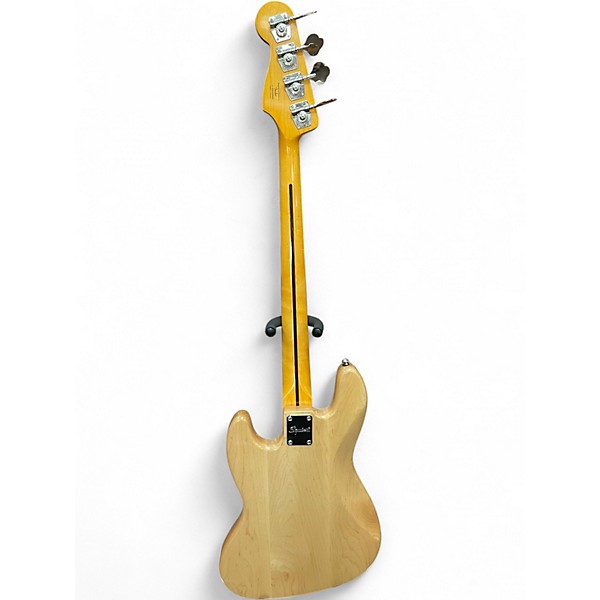 Used Squier Jazz Bass Deluxe Natural Electric Bass Guitar