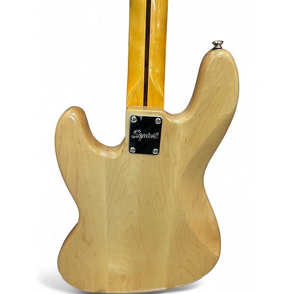 Used Squier Jazz Bass Deluxe Natural Electric Bass Guitar