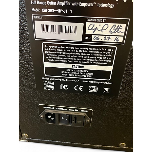 Used Mission Engineering Gemini I Guitar Cabinet