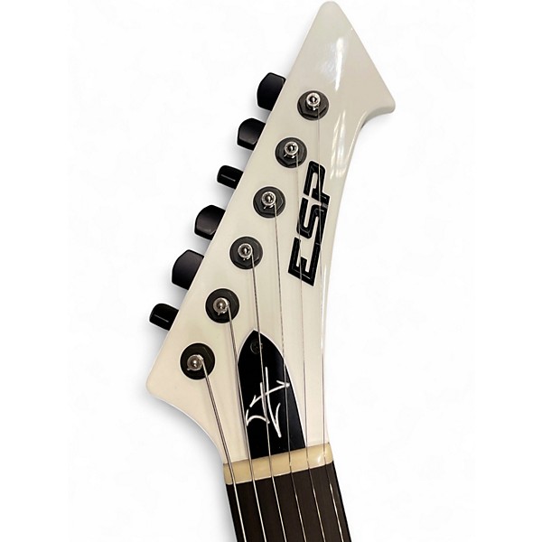 Used ESP James Hetfield Snakebyte White Solid Body Electric Guitar