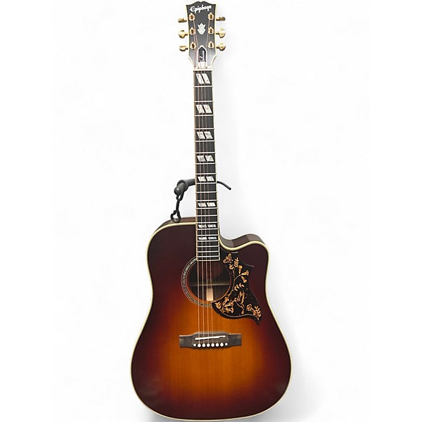 Used 2026 Epiphone Inspired By Gibson Custom Hummingbird Autumn Burst Acoustic Electric Guitar
