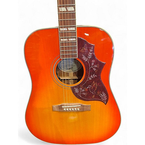 Used Epiphone Hummingbird Pro Heritage Cherry Sunburst Acoustic Electric Guitar