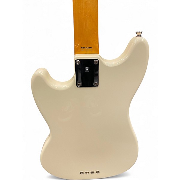 Used 2004 Fender Mustang Bass MIJ Olympic White Electric Bass Guitar