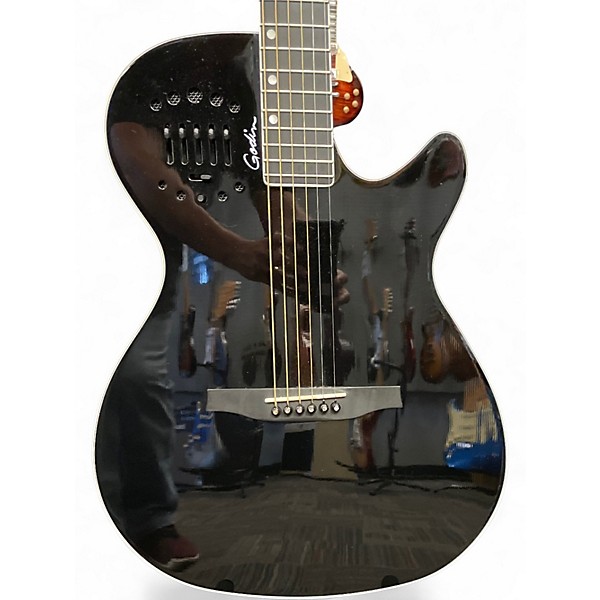 Used Godin Multiac Steel Doyle Dykes Signature  Black Solid Body Electric Guitar
