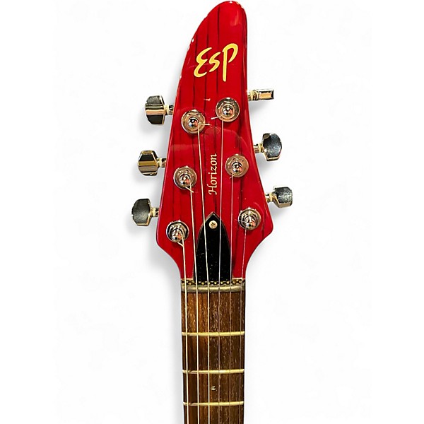Used 1999 ESP Horizon Custom MIJ Trans Red Solid Body Electric Guitar