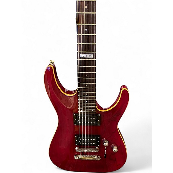 Used 1999 ESP Horizon Custom MIJ Trans Red Solid Body Electric Guitar