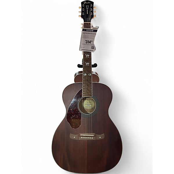 Used Fender Tim Armstrong Hellcat Left Handed Dark Brown Acoustic Electric Guitar