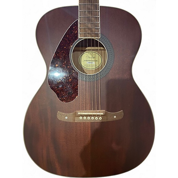 Used Fender Tim Armstrong Hellcat Left Handed Dark Brown Acoustic Electric Guitar