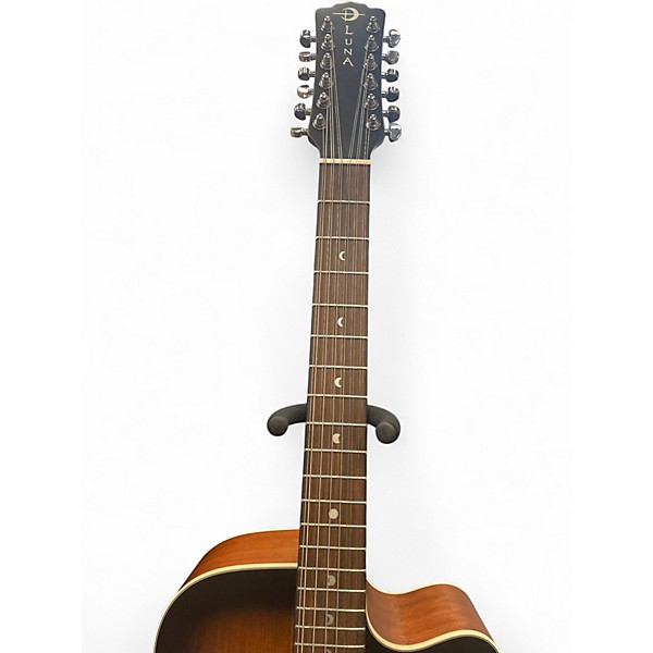 Used Luna ART V DCE 12 2 Tone Sunburst 12 String Acoustic Guitar