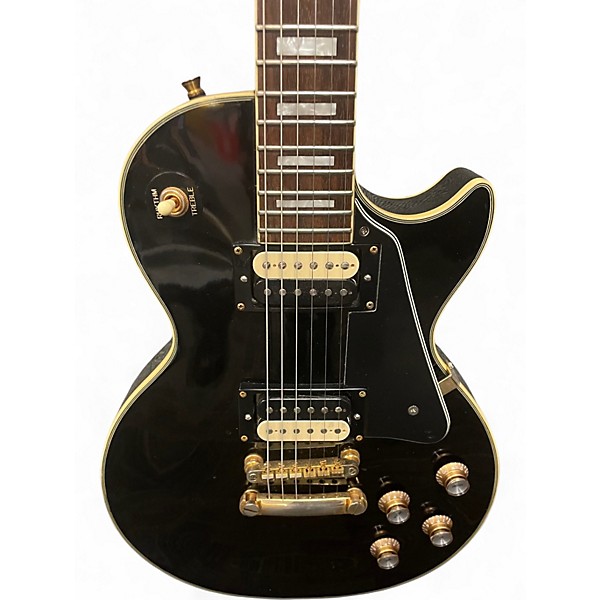 Used Epiphone Les Paul Custom Ebony Solid Body Electric Guitar