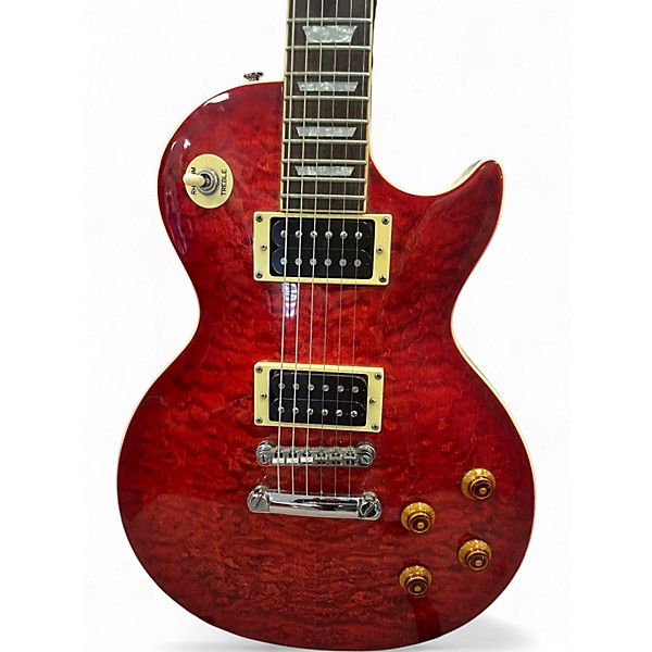 Used Epiphone Les Paul Standard Crimson Red Trans Solid Body Electric Guitar