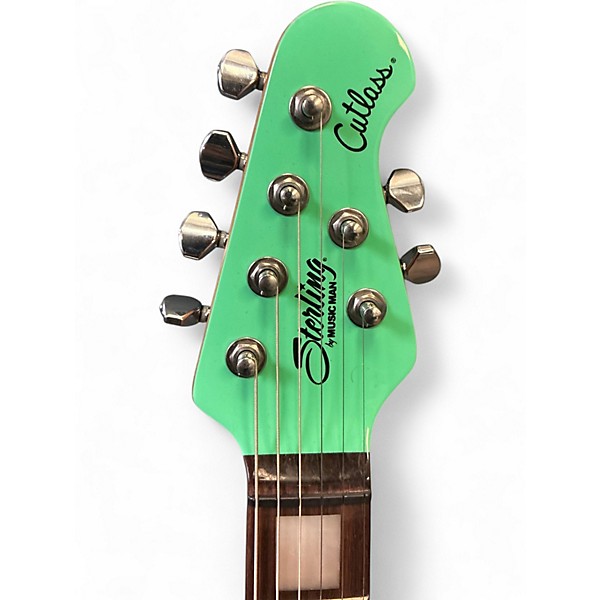 Used Sterling by Music Man Cutlass Plus Seafoam Green Solid Body Electric Guitar
