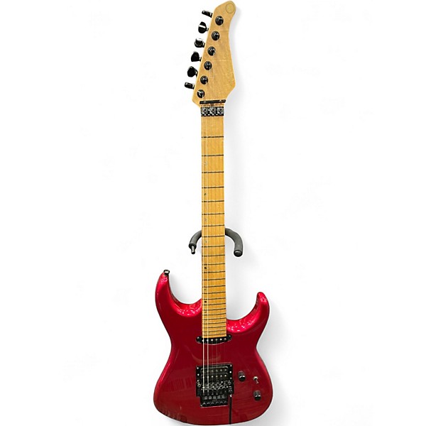 Used 48 St Custom Guitars 80'S 48 ST CUSTOM GUITARS Chrome Red Metallic Solid Body Electric Guitar