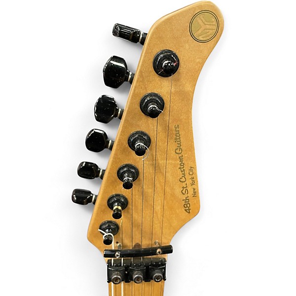 Used 48 St Custom Guitars 80'S 48 ST CUSTOM GUITARS Chrome Red Metallic Solid Body Electric Guitar
