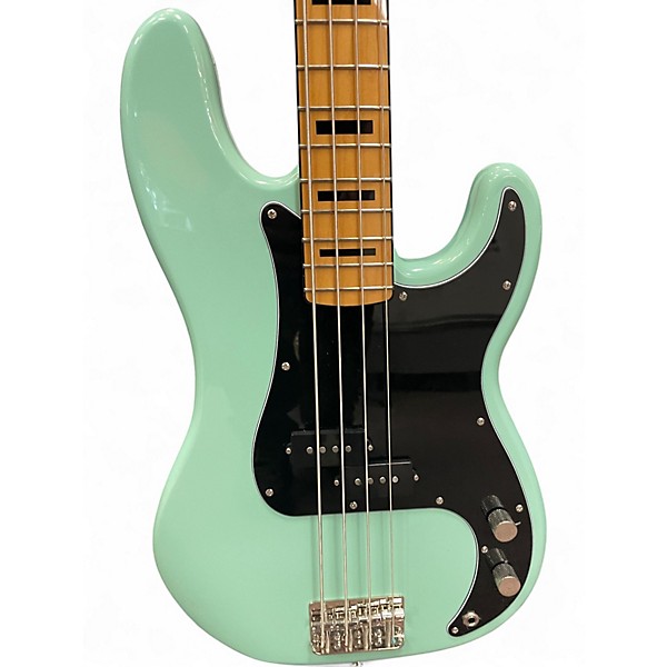 Used Squier Classic Vibe 1970S Precision Bass Surf Green Electric Bass Guitar