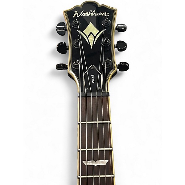 Used Washburn WI-45 Black Solid Body Electric Guitar