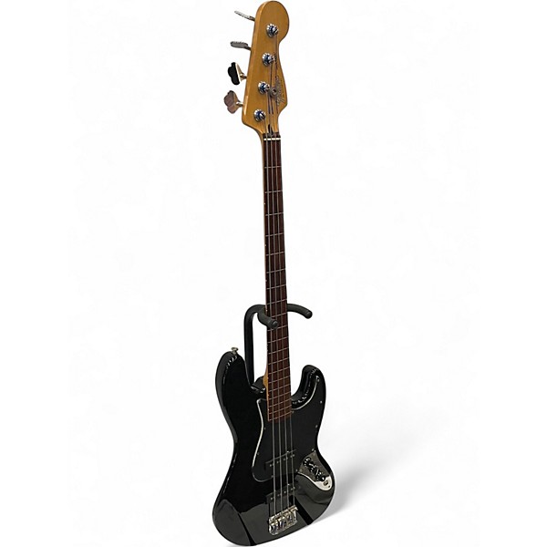Used 2000 Fender Standard Fretless Jazz Bass Black Electric Bass Guitar