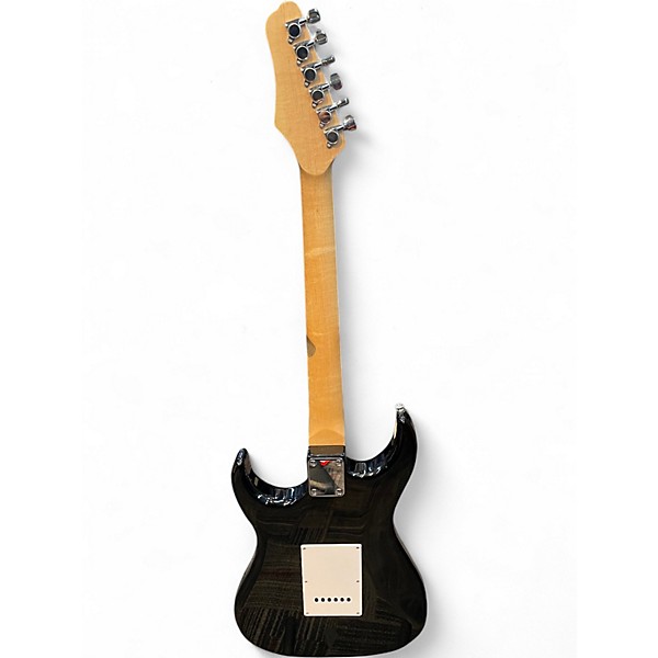 Used Guitar Works Double Cutaway Black Solid Body Electric Guitar