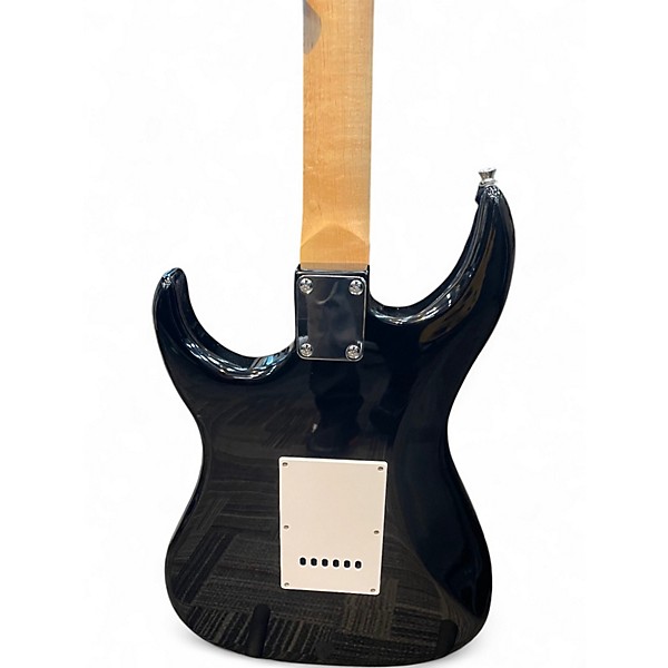 Used Guitar Works Double Cutaway Black Solid Body Electric Guitar