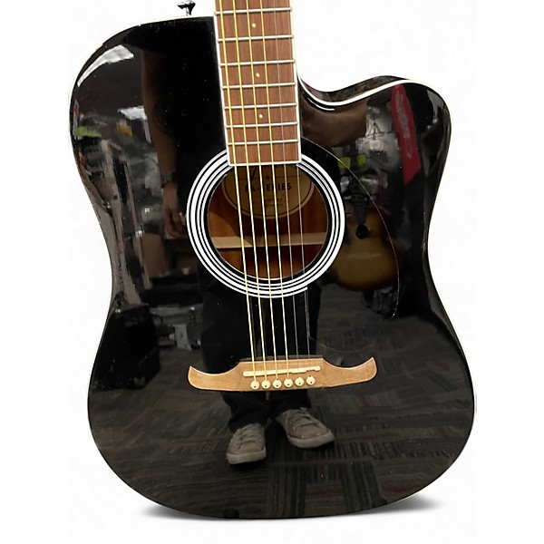 Used Fender fa125ce Black Acoustic Guitar