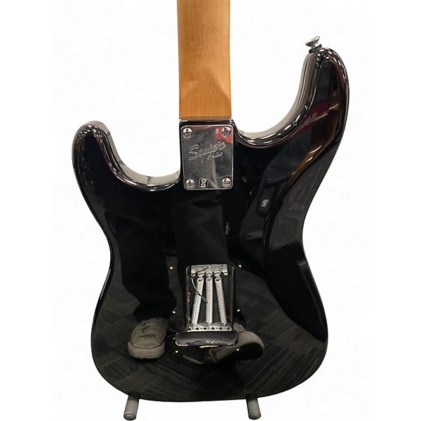 Used Squier  STRATOCASTER Black Solid Body Electric Guitar