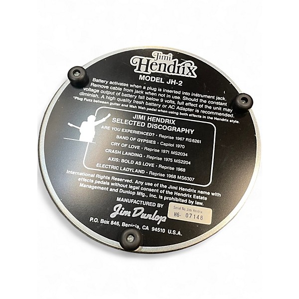 Used Dunlop JH2 Jimi Hendrix Signature fuzz face Effect Pedal