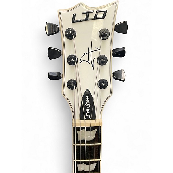 Used ESP LTD James Hetfield Signature Iron Cross White Solid Body Electric Guitar