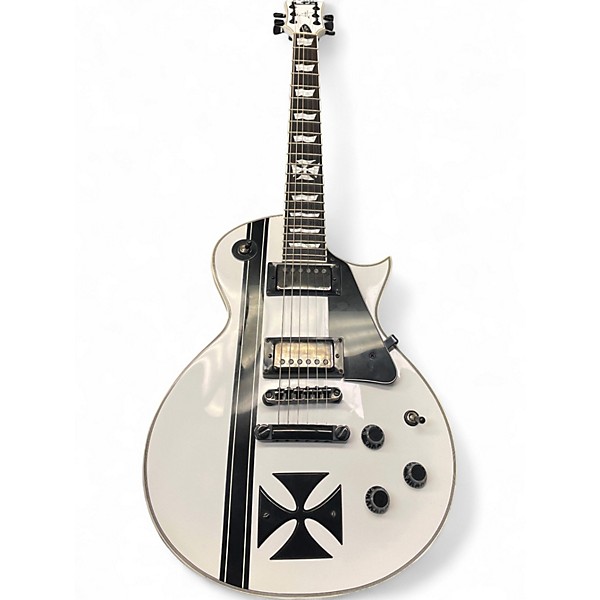 Used ESP LTD James Hetfield Signature Iron Cross White Solid Body Electric Guitar