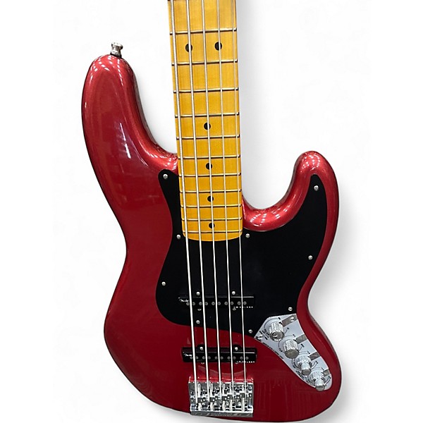 Used 2025 Fender American Ultra Jazz Bass V SINISTER RED Electric Bass Guitar