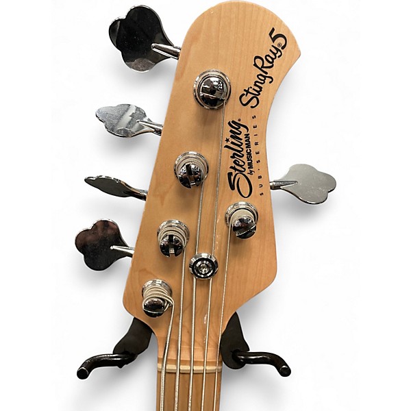 Used Sterling by Music Man Stingray 5 Black Electric Bass Guitar