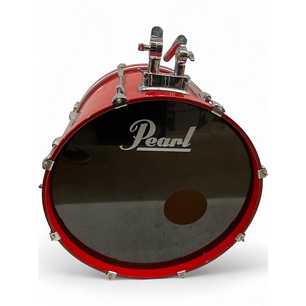 Used Pearl 4 Piece Export Candy Apple Red Drum Kit