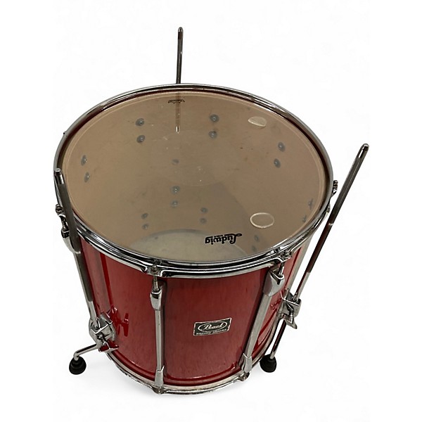 Used Pearl 4 Piece Export Candy Apple Red Drum Kit