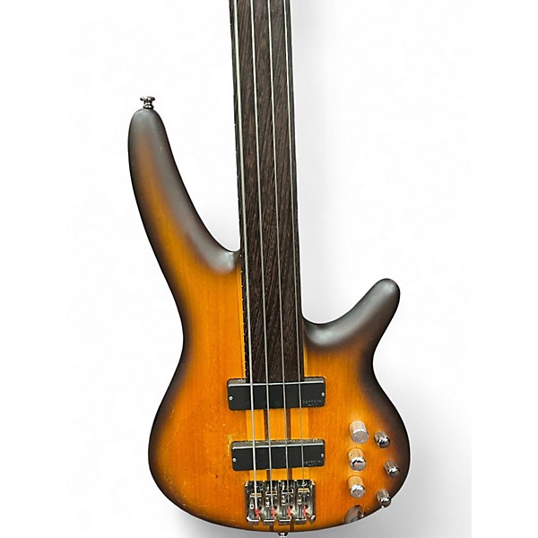 Used Ibanez SRF700 FRETLESS FLAT BROWN BURST Electric Bass Guitar