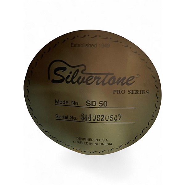 Used Silvertone SD50 Natural Acoustic Guitar