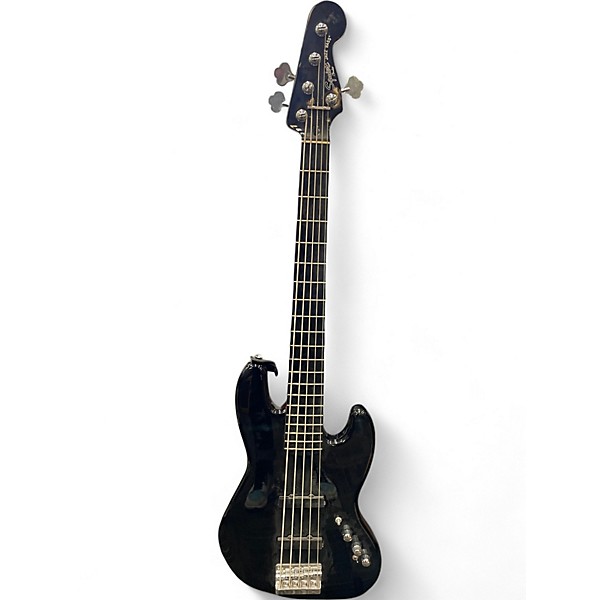 Used Squier JAZZ 5 STRING BLACK Electric Bass Guitar