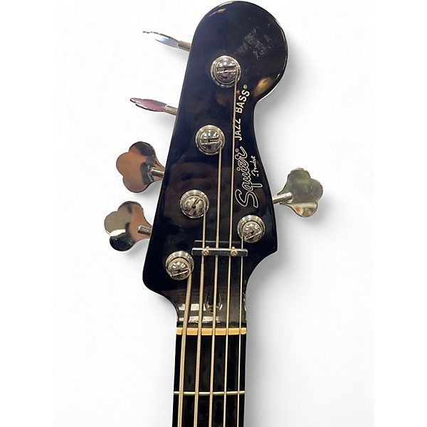 Used Squier JAZZ 5 STRING BLACK Electric Bass Guitar