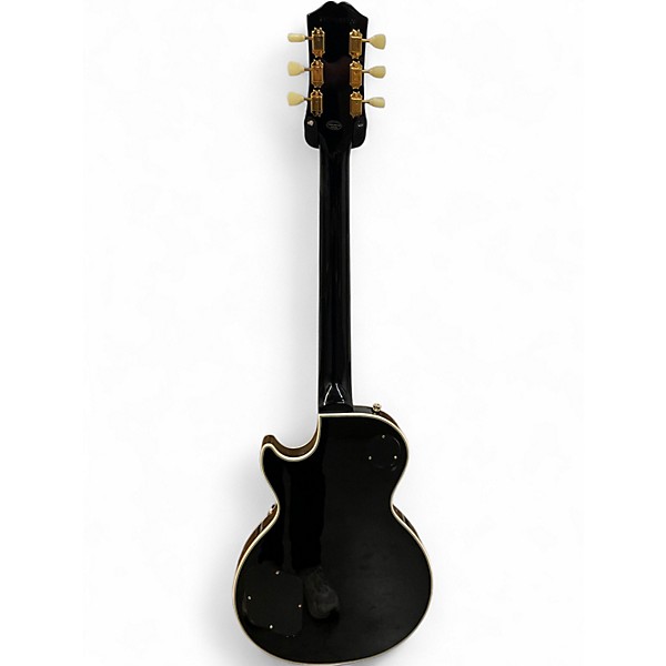 Used 2023 Epiphone Les Paul custom p90 Black and Gold Solid Body Electric Guitar