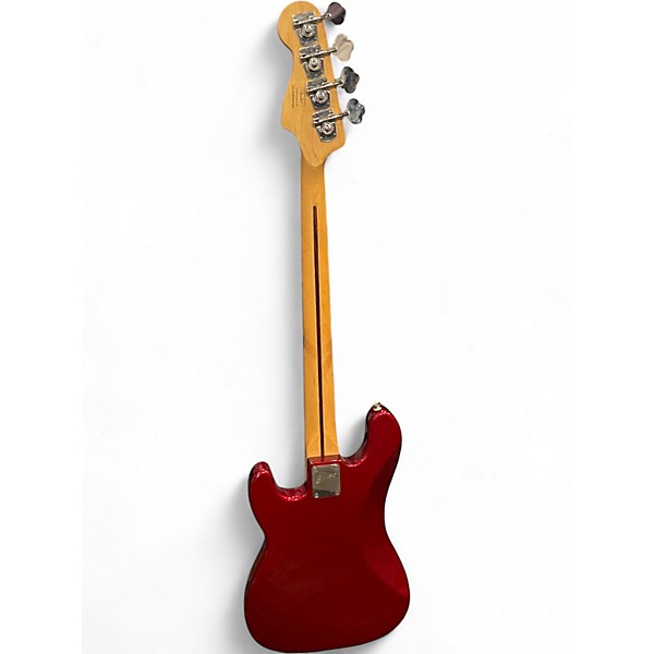 Used 2005 Squier Affinity Precision Bass Candy Apple Red Electric Bass Guitar