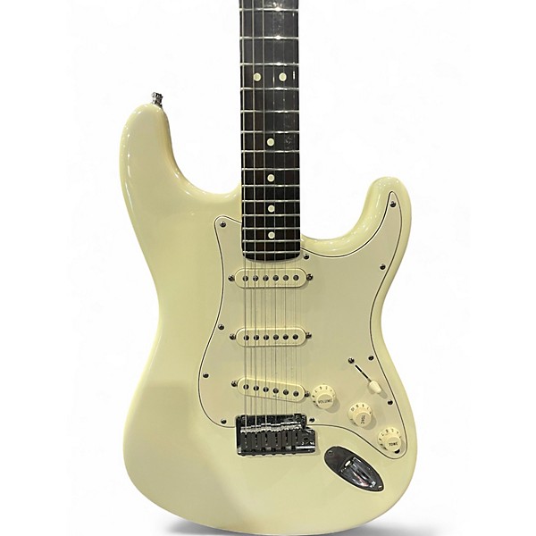 Used Fender Artist Series Jeff Beck Stratocaster Olympic White Solid Body Electric Guitar