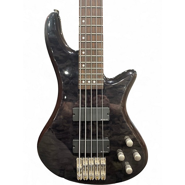 Used Schecter Guitar Research DIAMOND SERIES CUSTOM 5 Trans Black Electric Bass Guitar