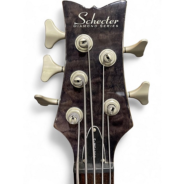 Used Schecter Guitar Research DIAMOND SERIES CUSTOM 5 Trans Black Electric Bass Guitar