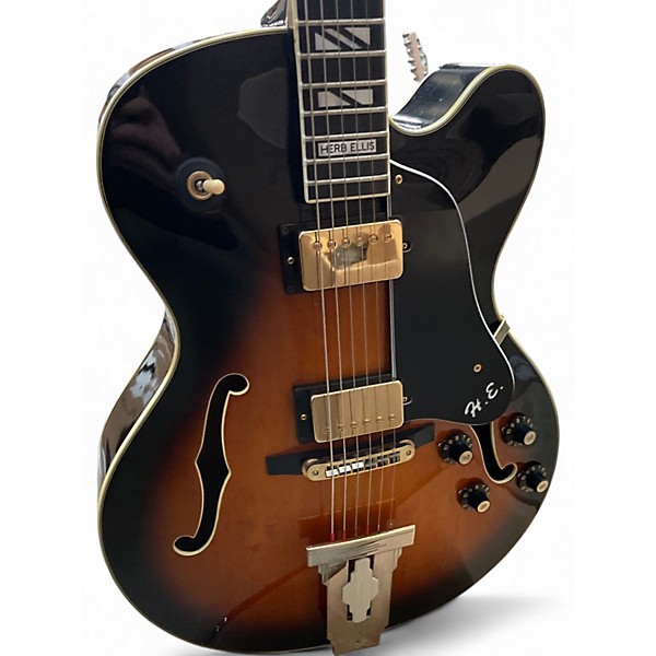 Used Aria Pro Ii PE-125 2 Color Sunburst Hollow Body Electric Guitar