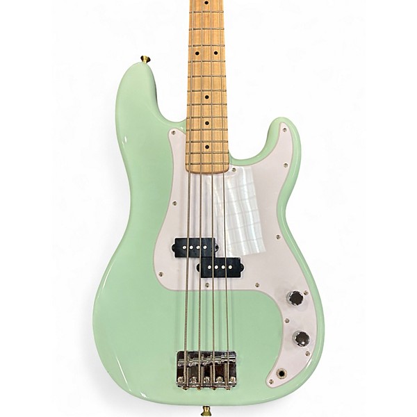 Used Squier Sonic Precision Bass Surf Green Electric Bass Guitar