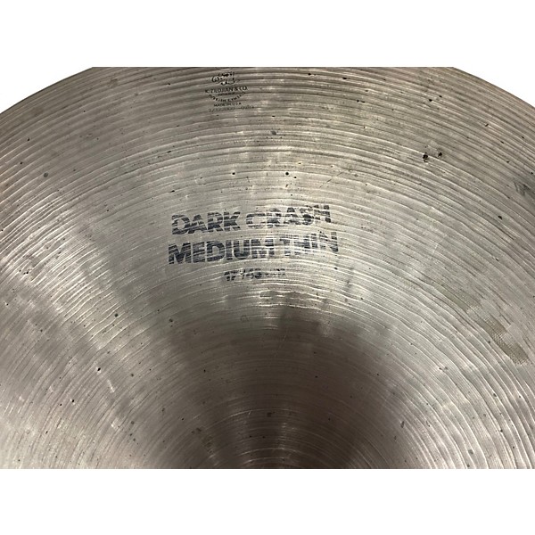 Used Zildjian 17in K Medium Dark Thin Crash Cymbal