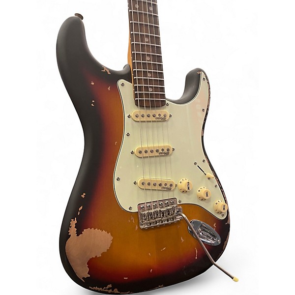 Used Vintage ICON SERIES V6 3 Tone Sunburst Solid Body Electric Guitar