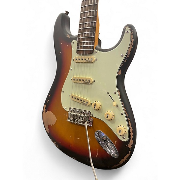 Used Vintage ICON SERIES V6 3 Tone Sunburst Solid Body Electric Guitar